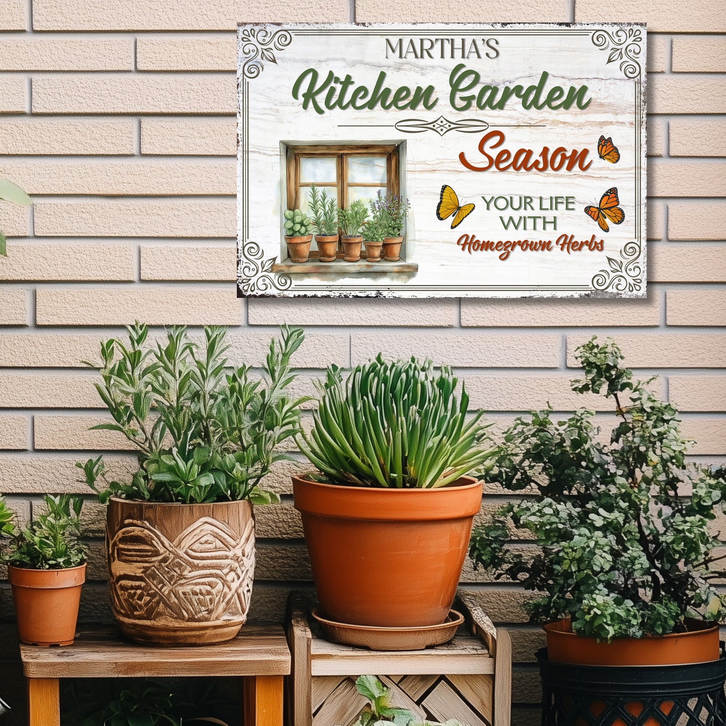 Kitchen Garden - High Gloss Metal Wall Art - Personalized