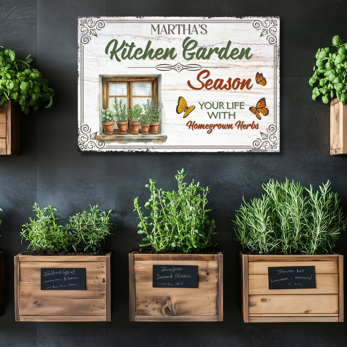 Kitchen Garden - High Gloss Metal Wall Art - Personalized