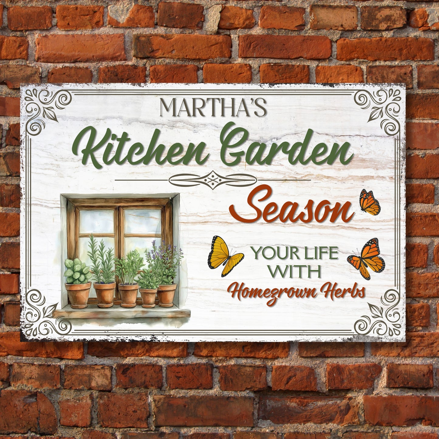 Kitchen Garden - High Gloss Metal Wall Art - Personalized