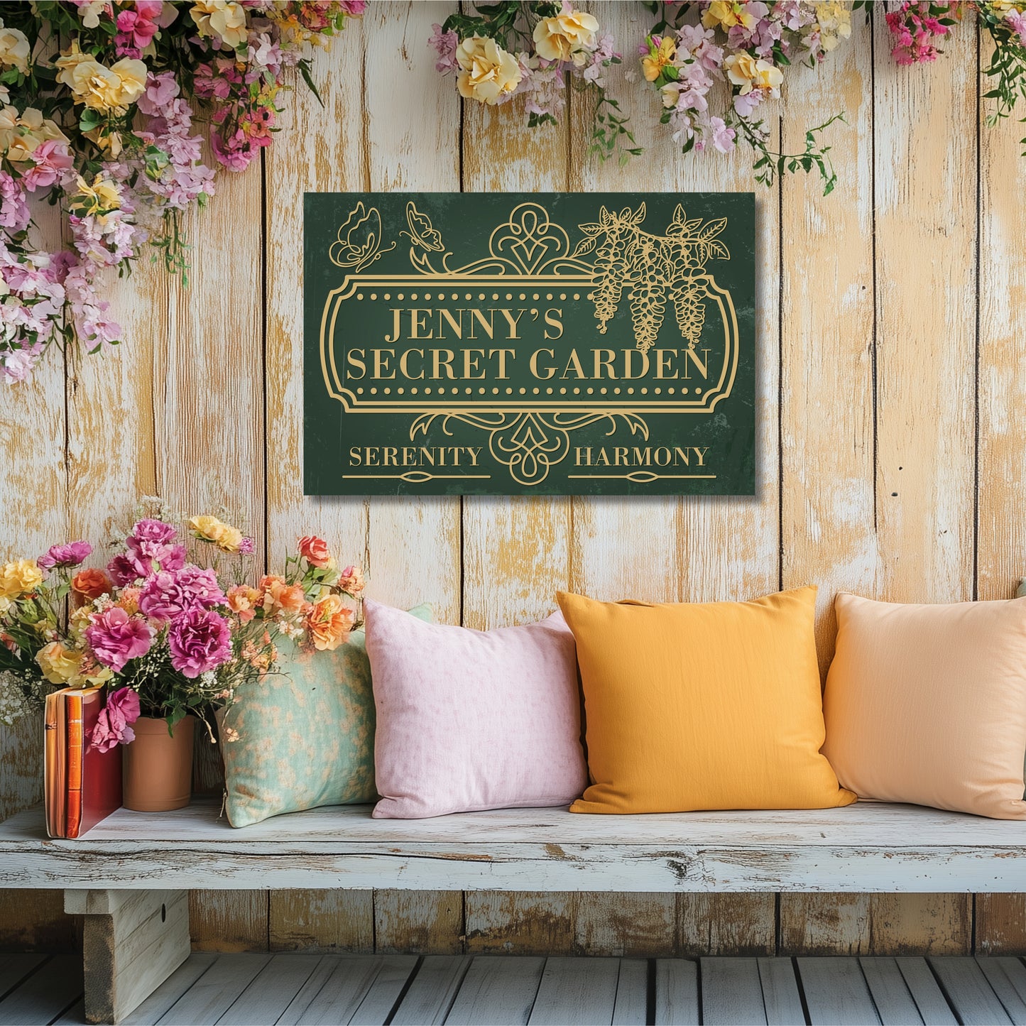 Secret Garden- High Gloss Metal Art Print - Personalized