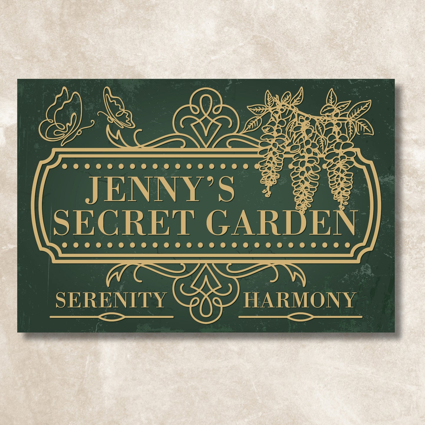 Secret Garden- High Gloss Metal Art Print - Personalized
