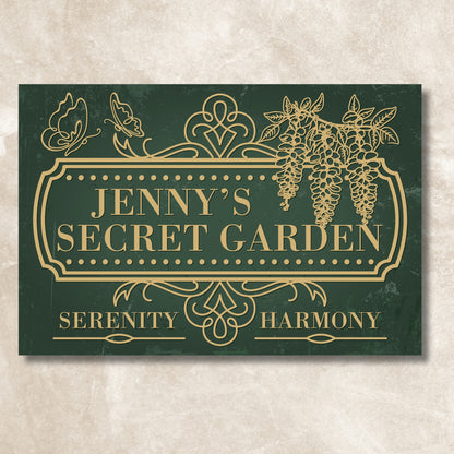 Secret Garden- High Gloss Metal Art Print - Personalized