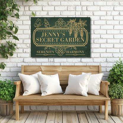 Secret Garden- High Gloss Metal Art Print - Personalized