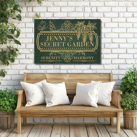 Secret Garden- High Gloss Metal Art Print - Personalized