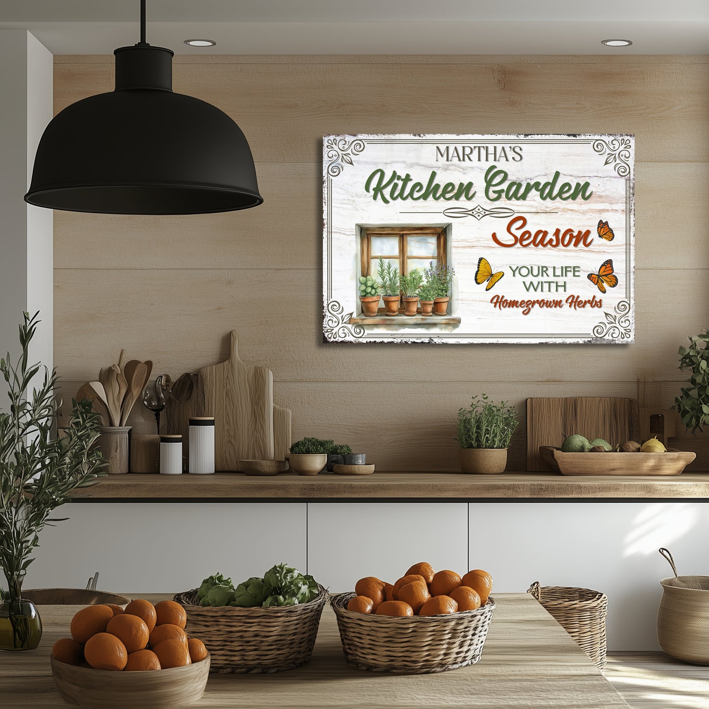 Kitchen Garden - High Gloss Metal Wall Art - Personalized