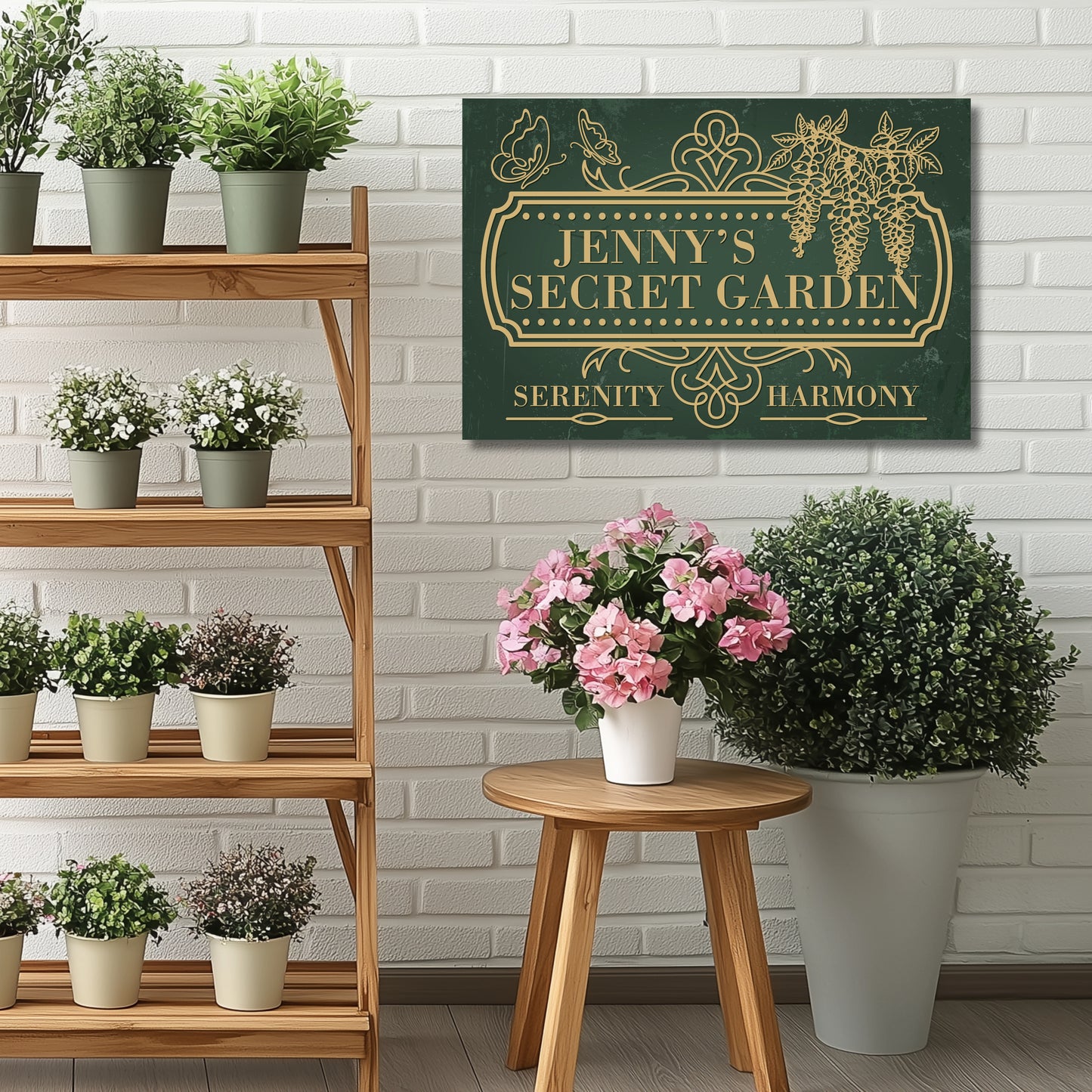 Secret Garden- High Gloss Metal Art Print - Personalized